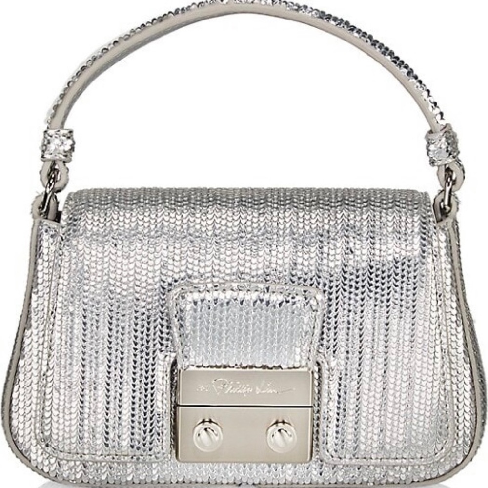3.1 PHILLIP LIM SILVER MICRO PASHLI CHAIN BAG